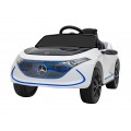 Mercedes Benz AMG EQA pre deti Biely + Ovládač + 5-bodové pásy + EVA + Displej MP3 + LED