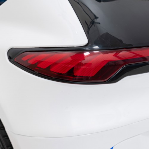 Mercedes Benz AMG EQA pre deti Biely + Ovládač + 5-bodové pásy + EVA + Displej MP3 + LED