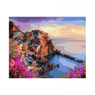 Maľovanie podľa čísiel Jasné Farby Sicílie 40x50 Plátno + Farby + Štetce