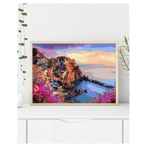 Maľovanie podľa čísiel Jasné Farby Sicílie 40x50 Plátno + Farby + Štetce