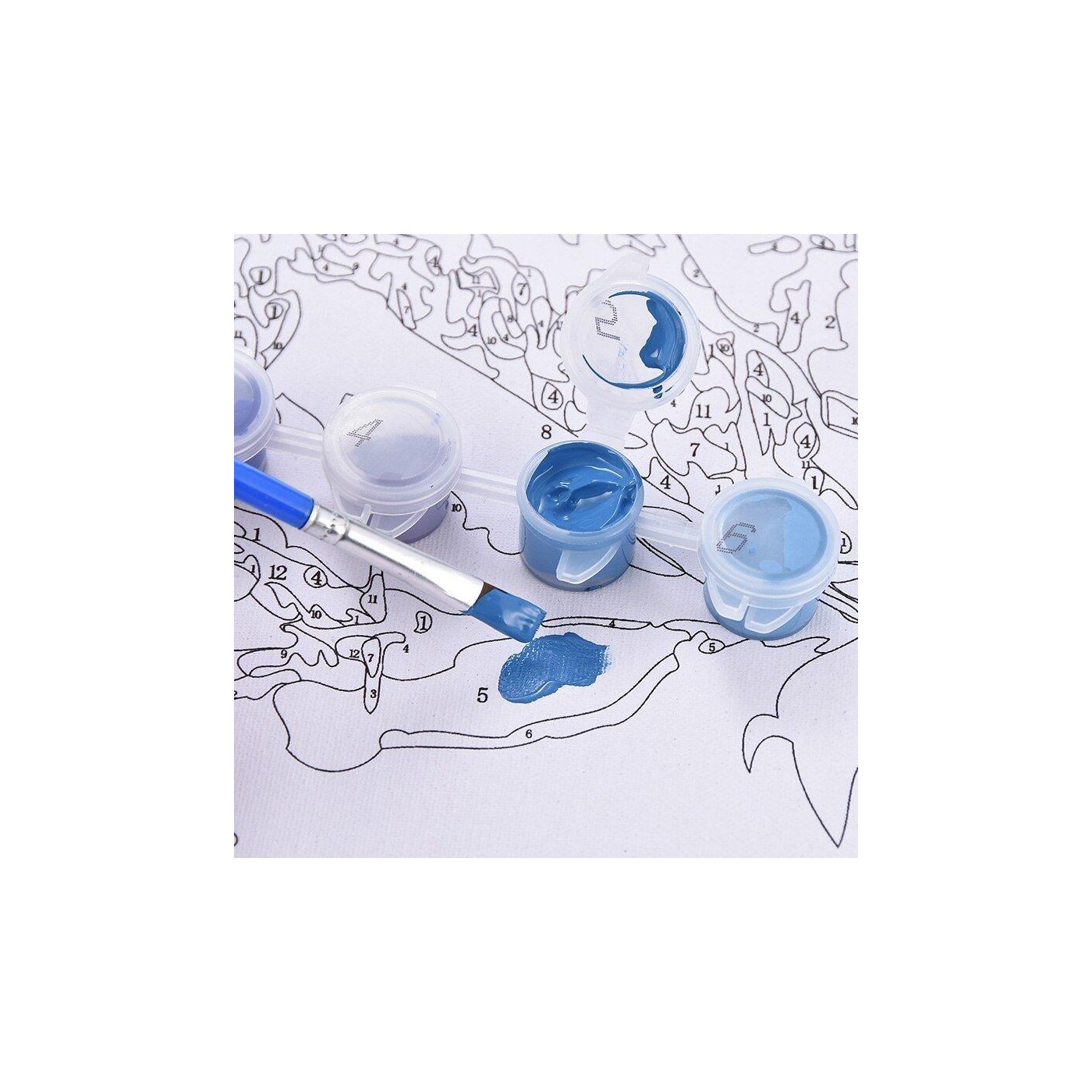 Maľovanie podľa čísiel Santorini 40x50 Plátno + Farby + Štetce