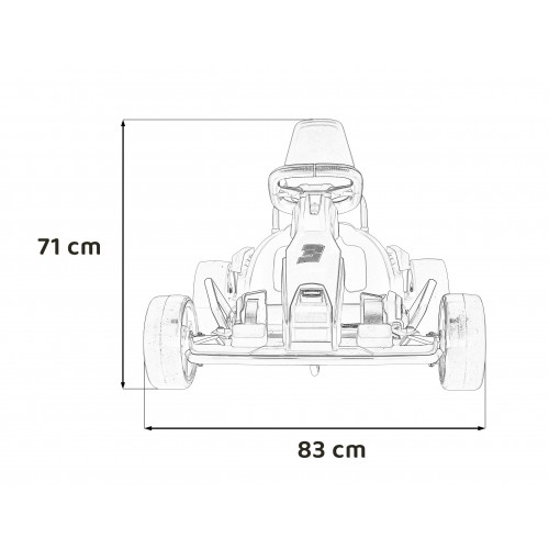 Motokára Fast 3 Drift na batériu pre deti Biela + Funkcia driftu + Motory 2x150W + Rádio LED + Pásy