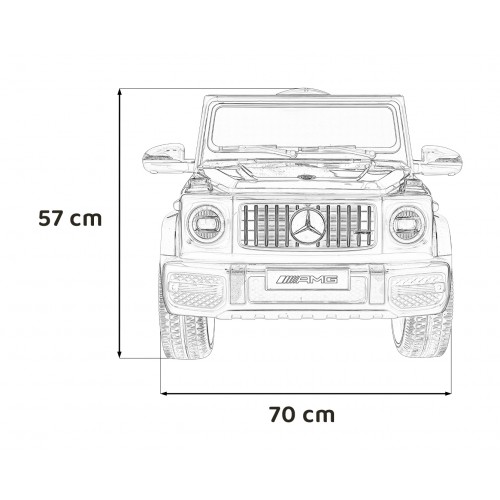 Mercedes AMG G63 pre deti Čierny + Diaľkové ovládanie + MP3 LED + Pomalý štart + EVA + Pásy