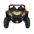 Buggy ATV Strong Racing pre 2 deti Zlatý + Bezkefkový motor + Nafukovacie kolesá + Audio LED