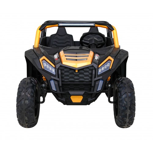 Buggy ATV Strong Racing pre 2 deti Zlatý + Bezkefkový motor + Nafukovacie kolesá + Audio LED