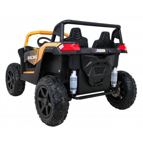 Buggy ATV Strong Racing pre 2 deti Zlatý + Bezkefkový motor + Nafukovacie kolesá + Audio LED