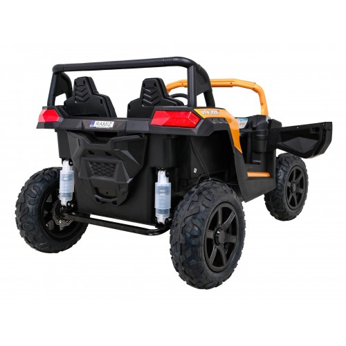 Buggy ATV Strong Racing pre 2 deti Zlatý + Bezkefkový motor + Nafukovacie kolesá + Audio LED