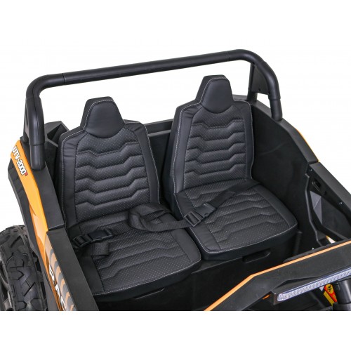 Buggy ATV Strong Racing pre 2 deti Zlatý + Bezkefkový motor + Nafukovacie kolesá + Audio LED