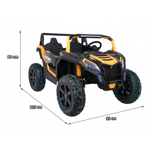 Buggy ATV Strong Racing pre 2 deti Zlatý + Bezkefkový motor + Nafukovacie kolesá + Audio LED