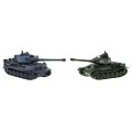 Diaľkovo ovládané 2 tanky T-34 vs Tiger pre deti 3+ Strieľajúce modely 1:28 + Veľká Bitka Tankov + Zvuky Svetlá