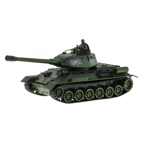 Diaľkovo ovládané 2 tanky T-34 vs Tiger pre deti 3+ Strieľajúce modely 1:28 + Veľká Bitka Tankov + Zvuky Svetlá
