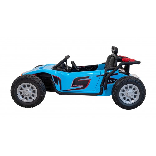 Auto Buggy Racing 5 na batériu pre deti Modré + Motory 2x200W + Ovládač + Audio LED + Pomalý štart