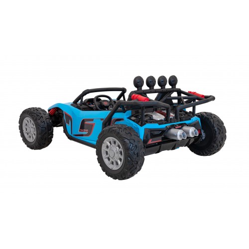 Auto Buggy Racing 5 na batériu pre deti Modré + Motory 2x200W + Ovládač + Audio LED + Pomalý štart