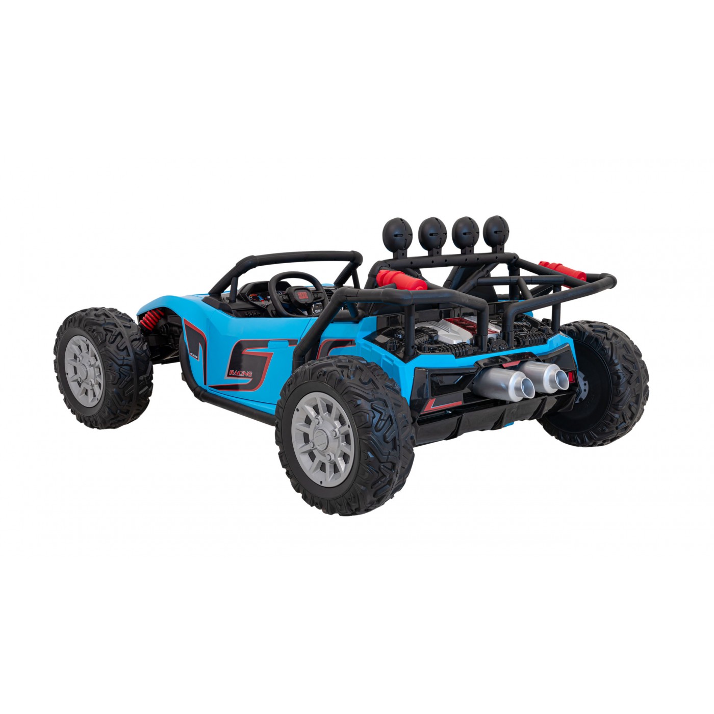 Auto Buggy Racing 5 na batériu pre deti Modré + Motory 2x200W + Ovládač + Audio LED + Pomalý štart