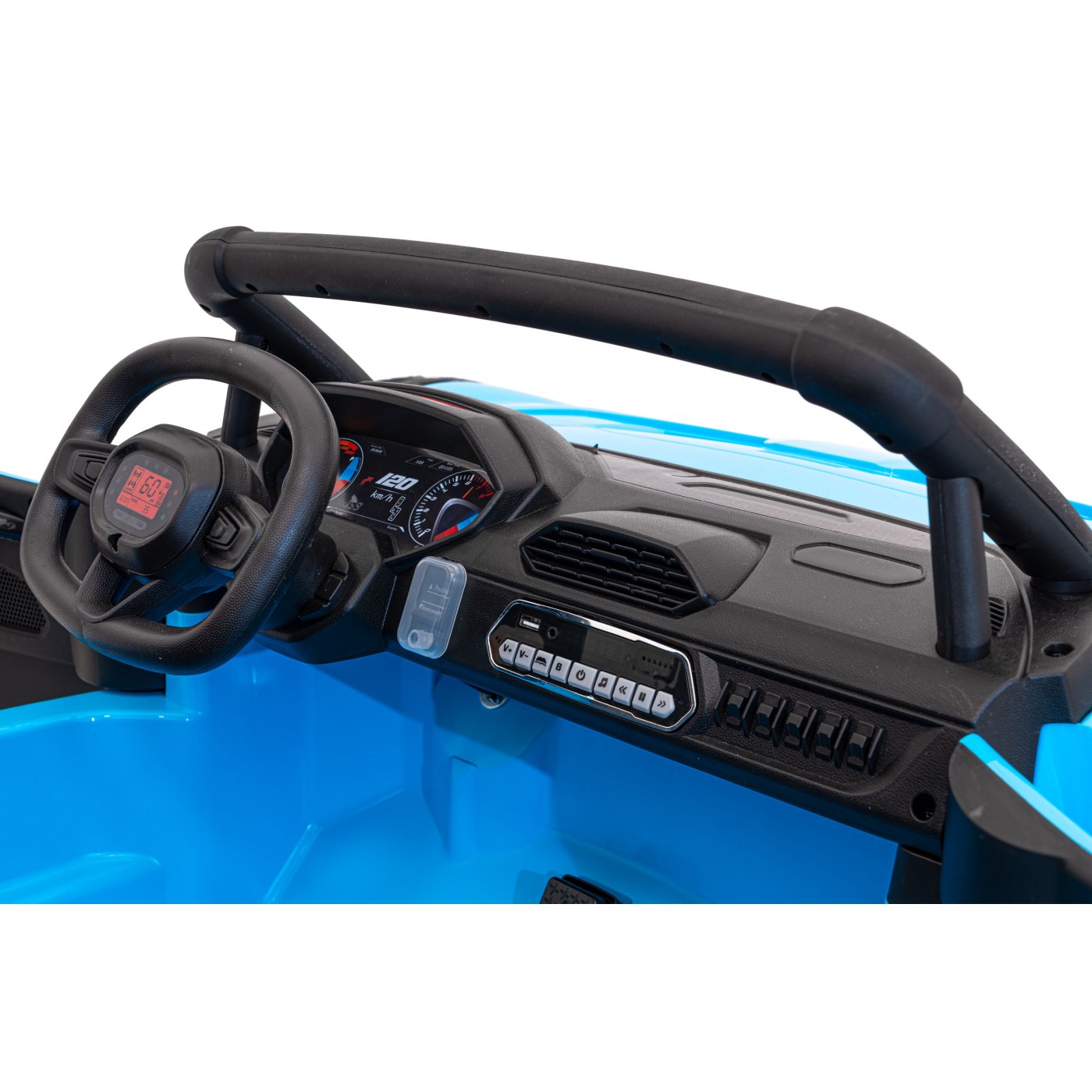 Auto Buggy Racing 5 na batériu pre deti Modré + Motory 2x200W + Ovládač + Audio LED + Pomalý štart