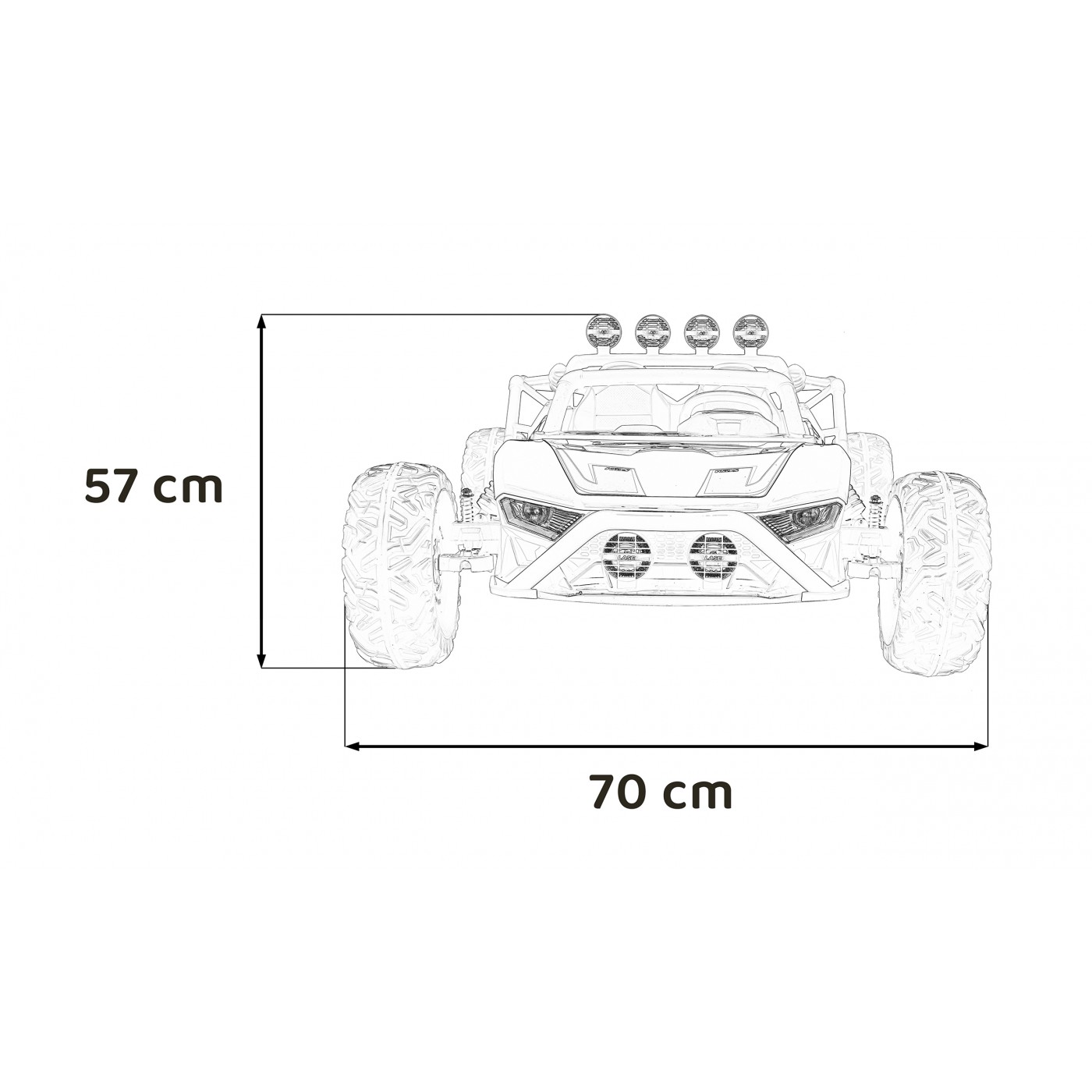 Auto Buggy Racing 5 na batériu pre deti Modré + Motory 2x200W + Ovládač + Audio LED + Pomalý štart