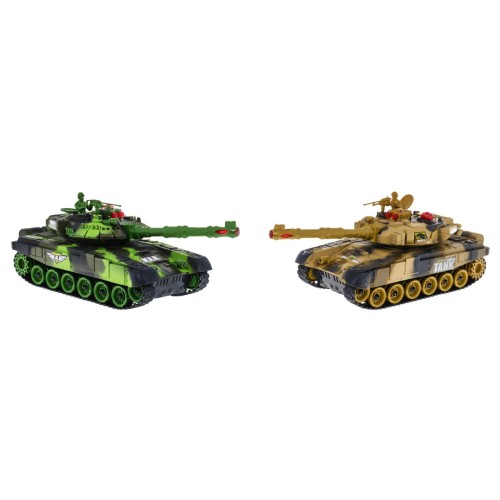 Diaľkovo ovládané 2 Tanky pre deti 3+ Veľká tanková bitka + Interaktívne efekty + Výstrely + Ovládače