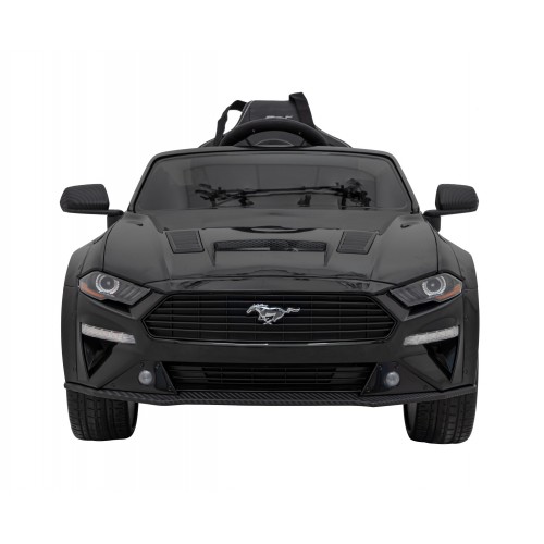 Auto Ford Mustang GT na batériu pre deti Čierny + Regulácia sedadla + Audio LED + EVA + Pomalý štart