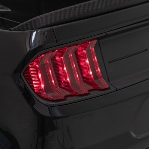 Auto Ford Mustang GT na batériu pre deti Čierny + Regulácia sedadla + Audio LED + EVA + Pomalý štart
