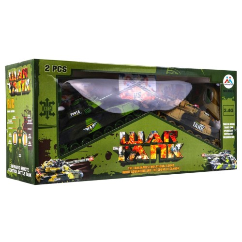 Diaľkovo ovládané 2 Tanky pre deti 3+ Veľká tanková bitka + Interaktívne efekty + Výstrely + Ovládače