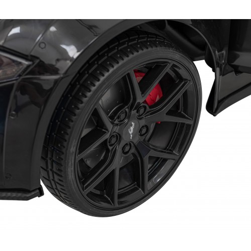 Auto Ford Mustang GT na batériu pre deti Čierny + Regulácia sedadla + Audio LED + EVA + Pomalý štart