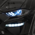 Auto Ford Mustang GT na batériu pre deti Čierny + Regulácia sedadla + Audio LED + EVA + Pomalý štart