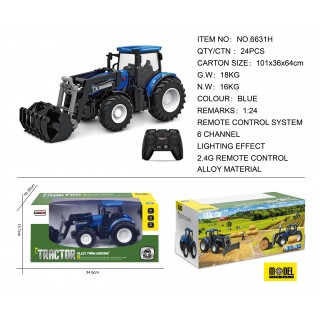 Traktor Modrý R/C S Lapačom