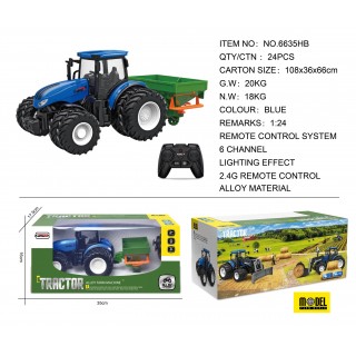 Traktor Modrý R/C So Sejačkou