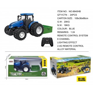 Traktor Modrý R/C + Príslušenstvo