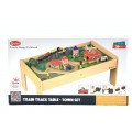 Mega Drevená Vláčiková Dráha So Stolíkom