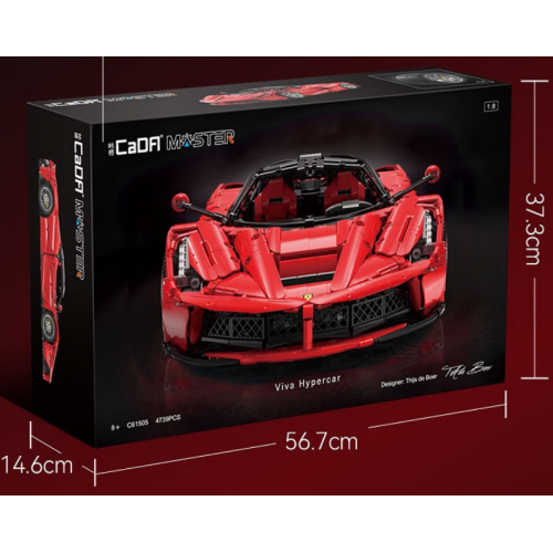 Stavebnica R/C Športové Autíčko Hypercar Červené EE