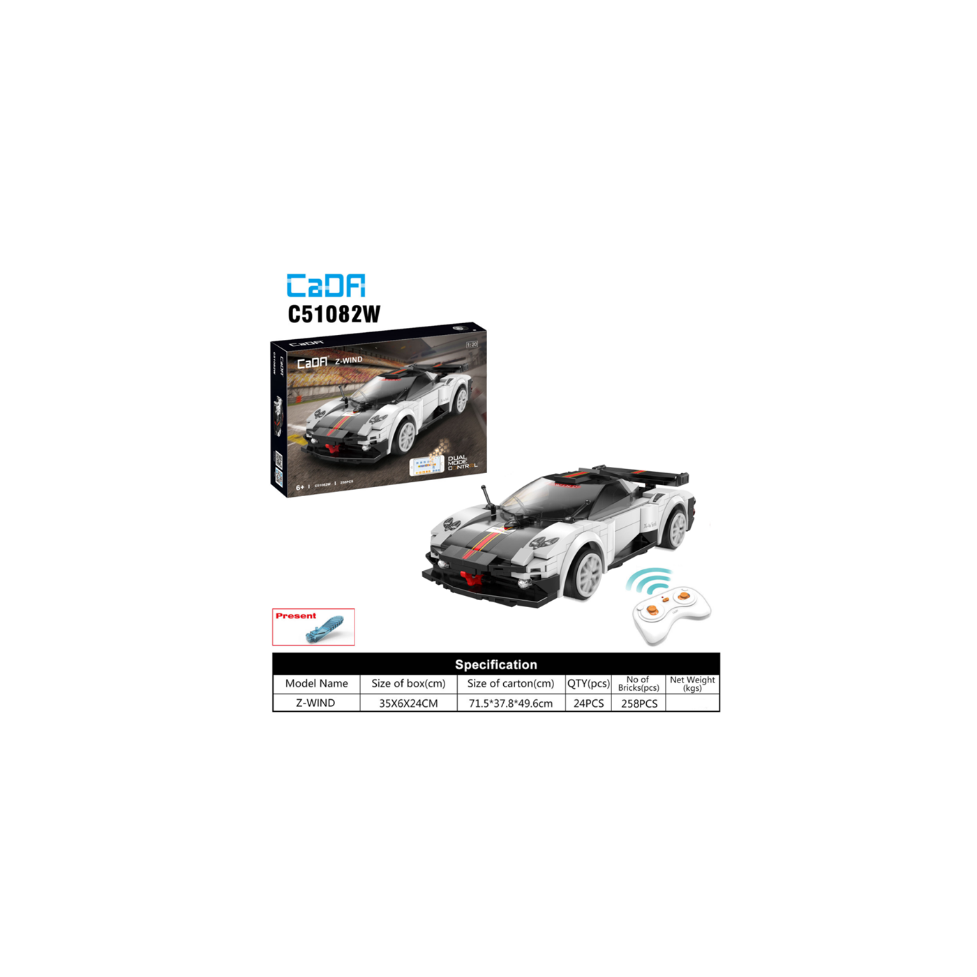 Stavebnica R/C Autíčko Z-WIND EE