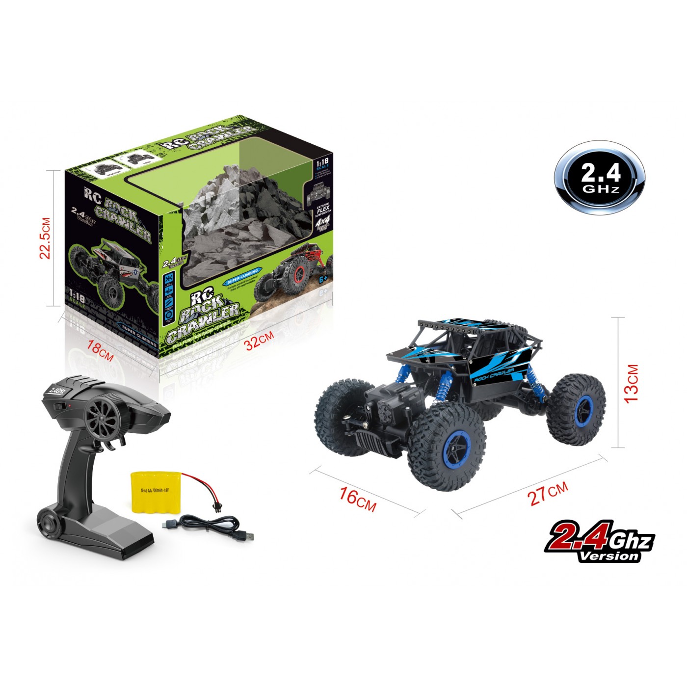 Crawler ROCK Modrý 1:18