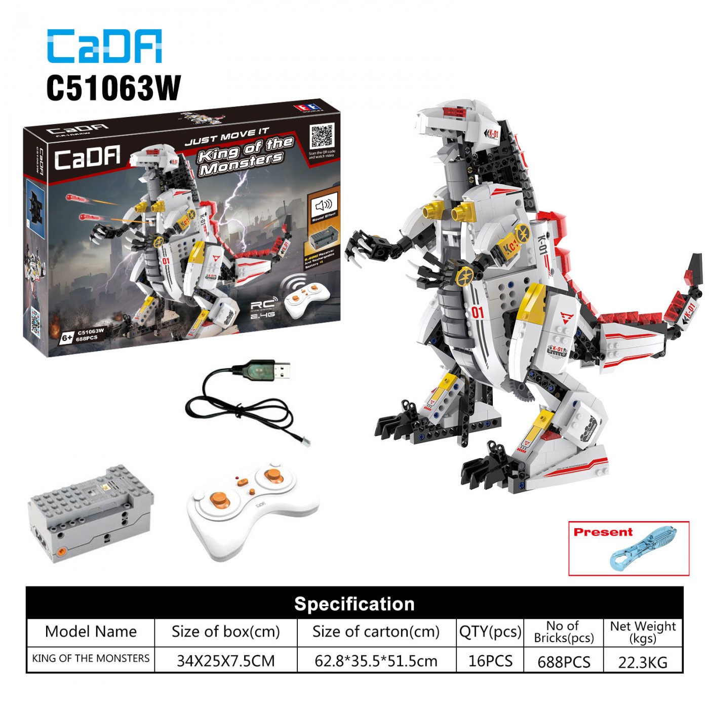 Stavebnica R/C Kráľ Monštier 688ks. EE