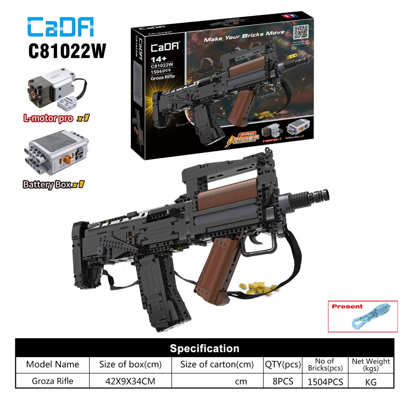 Stavebnica Puška 1504ks. EE