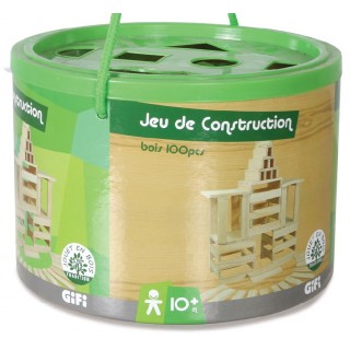 Drevená Sada stavebnicových kociek 100ks. + Triedič