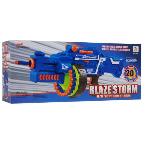 Detský guľomet pre deti 6+ Blaze Storm + 20 dlhých Nábojov z peny