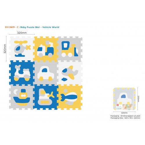 Podložka puzzle vozidlá