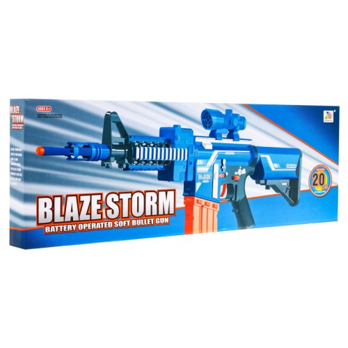 Automatická Puška pre deti 8+ Blaze Storm 20 dlhých Nábojov z peny + Mieridlo