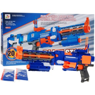 Puška Pištoľ 2v1 pre deti 8+ Blaze Storm 20 dlhých Nábojov z peny + Laserové mieridlo + Pažba