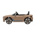 Auto BMW I4 na batériu pre deti Zlaté + Pomalý štart + EVA + Ekokoža + Audio LED + Ovládač