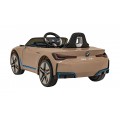 Auto BMW I4 na batériu pre deti Zlaté + Pomalý štart + EVA + Ekokoža + Audio LED + Ovládač