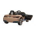 Auto BMW I4 na batériu pre deti Zlaté + Pomalý štart + EVA + Ekokoža + Audio LED + Ovládač