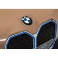 Auto BMW I4 na batériu pre deti Zlaté + Pomalý štart + EVA + Ekokoža + Audio LED + Ovládač