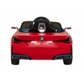 Auto BMW I4 na batériu pre deti Červené + Pomalý štart + EVA + Ekokoža + Audio LED + Ovládač