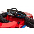 Auto BMW I4 na batériu pre deti Červené + Pomalý štart + EVA + Ekokoža + Audio LED + Ovládač