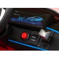 Auto BMW I4 na batériu pre deti Červené + Pomalý štart + EVA + Ekokoža + Audio LED + Ovládač