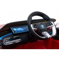 Auto BMW I4 na batériu pre deti Červené + Pomalý štart + EVA + Ekokoža + Audio LED + Ovládač