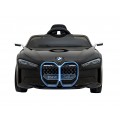 Auto BMW I4 na batériu pre deti Čierne + Pomalý štart + EVA + Ekokoža + Audio LED + Ovládač