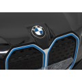 Auto BMW I4 na batériu pre deti Čierne + Pomalý štart + EVA + Ekokoža + Audio LED + Ovládač